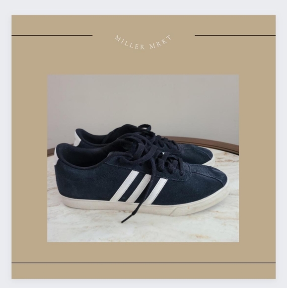 Womens Adidas Courtset Navy Suede 